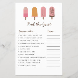 Flyer Pronto para o Chá de fraldas Encontrar o Jogo Conv