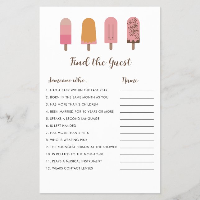 Flyer Pronto para o Chá de fraldas Encontrar o Jogo Conv (Frente)