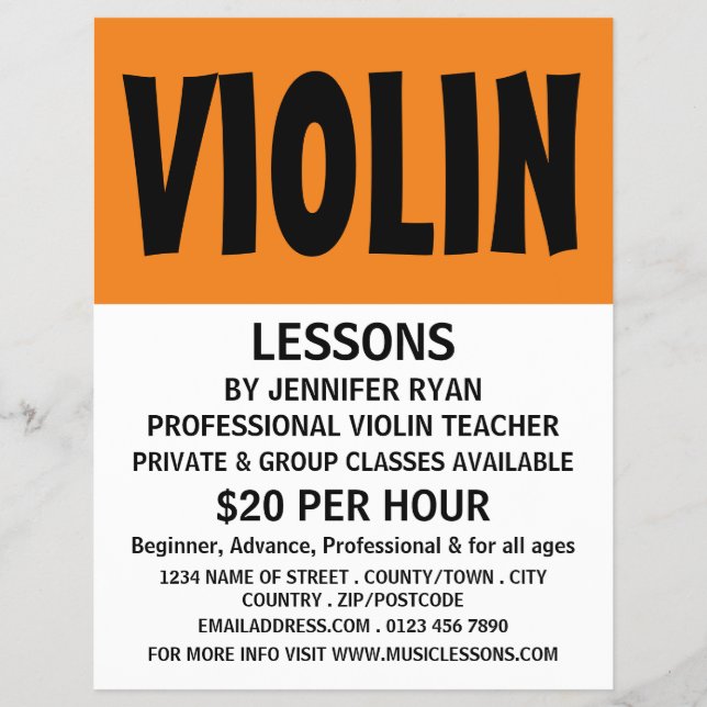 Flyer Propaganda de Lições Violinas Modernas (Frente)