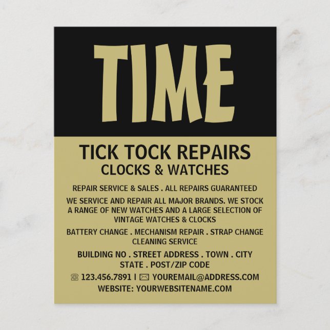 Flyer Propaganda Horóloga Moderna (Frente)