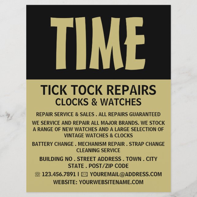 Flyer Propaganda Horóloga Moderna (Frente)