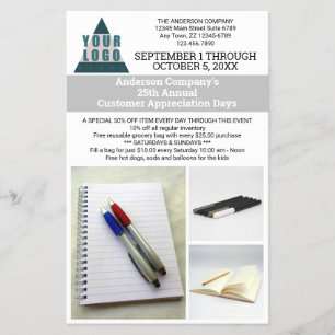 Flyer Propaganda moderna simples de 3 fotos do logotipo