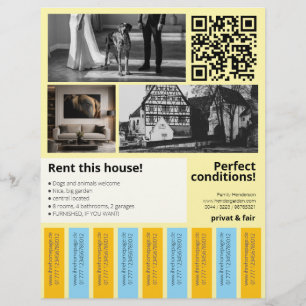 Flyer Propriedade de Casa Nova para Aluguer Tiras para A