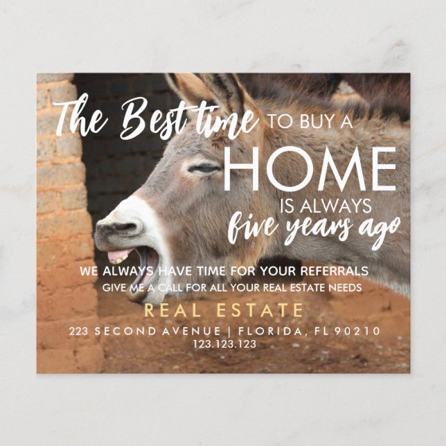 Flyer propriedade imobiliária A melhor altura para compr (Frente)