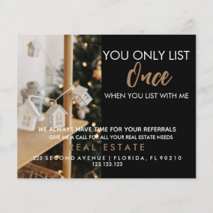 Flyer propriedade imobiliária Você só lista uma vez quan