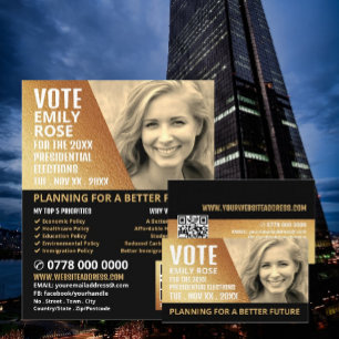 Flyer Publicidade de Campaiger Político com Efeito de Fo