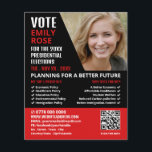 Flyer Publicidade de Campaiger Político Moderno Estique<br><div class="desc">Estique o folheto publicitário da campanha política moderna pela Loja de Cartão de visita.</div>