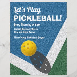 Flyer Publicidade para Jogos de Pickleball
