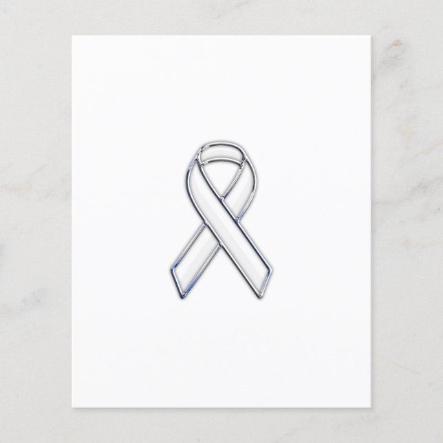 Flyer Pulseira de conscientização branca cingida com imp (Frente)