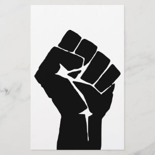 Flyer Punho Negro Erguido - Protesto de Resistência