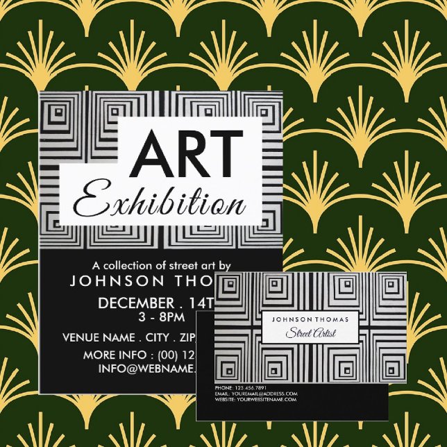 Flyer Quadrados de Labirinto Trippy, propaganda de expos (Criador carregado)