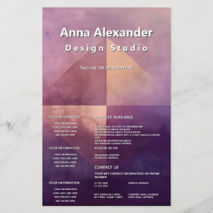Flyer Quadrante Suave Design Minimalista
