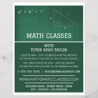 Quadro Matemático, Anúncio de Classes de Matemátic
