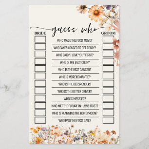 Flyer Queda De Flores Selvagens Adivinha Quem Joga O Chá