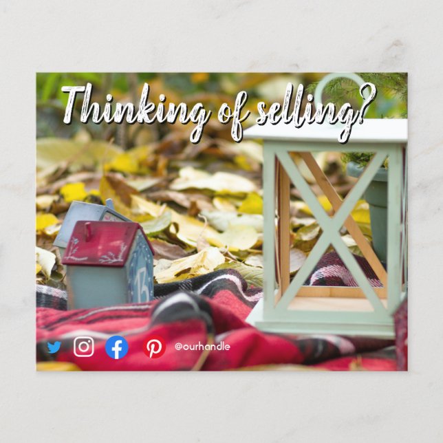 Flyer queda de outono do setor imobiliário para venda de (Frente)