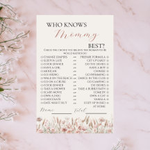 Quem Conhece Melhor a Mamãe Jogo Floral Boho