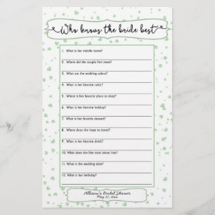 Flyer Quem conhece melhor a noiva, ele disse que ela dis