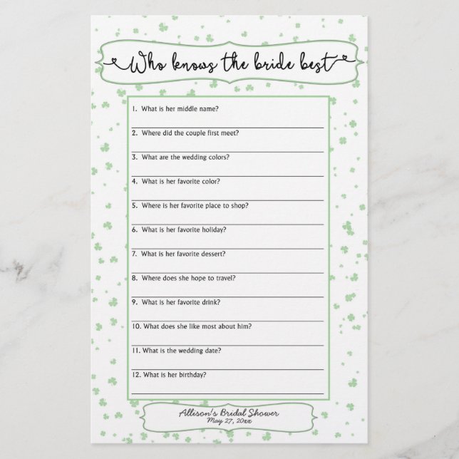 Flyer Quem conhece melhor a noiva, ele disse que ela dis (Frente)