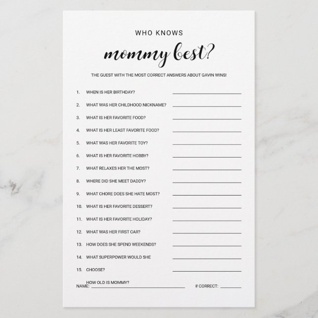 Flyer Quem Conhece O Jogo De Chá de fraldas Com Amizade  (Frente)