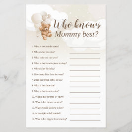 Flyer Quem Conhece O Melhor Jogo Do Chá de fraldas Do Ur