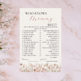 Flyer Quem Conhece O Melhor Jogo Floral De Boho Da Mamãe