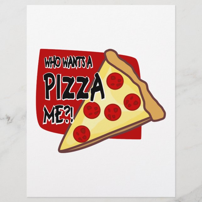 Flyer Quem Quer Uma Pizza Para Mim? (Frente)