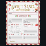 Flyer Questionário de troca de presentes de Natal para P<br><div class="desc">Facilite a oferta com este Questionário de Papais noeis Secretos! Descubra as ideias de presentes perfeitas e adicione diversão à sua troca de feriados.</div>
