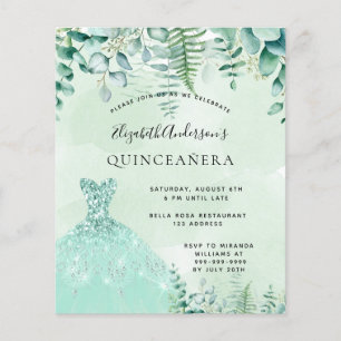 Flyer Quinceanera encantou o orçamento de vestimenta flo