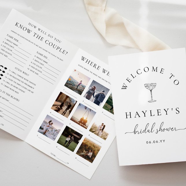 Flyer Quinn Script Bridal Shower Game Booklet (Criador carregado)