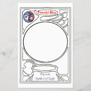 Flyer Rabiscar no símbolo da Felicidade Pacífica