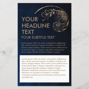 Flyer Rácio do ouro - Flor da vida - Geometria Sagrada