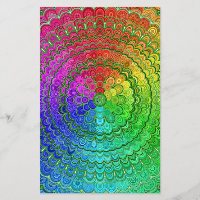 Flyer Rainbow Flower Mandala (Frente)
