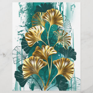 Flyer Ramificação com Ouro deixa Ginko Biloba