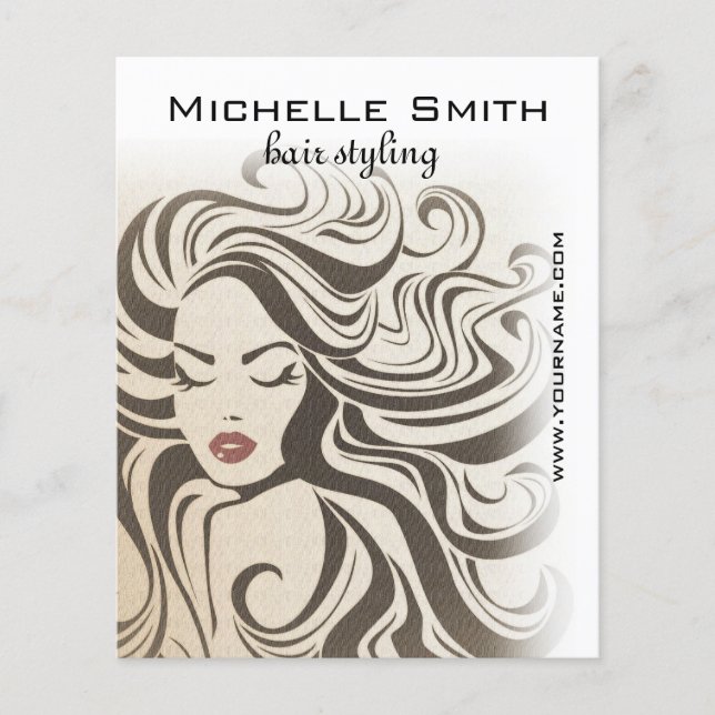 Flyer Rapariga retrô com cabelo ondulado Branding (Frente)