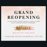 Flyer REABERTURA DE GRÃO| Salão de beleza cor-de-rosa-te<br><div class="desc">adorável design,  cor-de-rosa,  branco e ouro,  com texto de moda. O texto pode ser personalizado.</div>