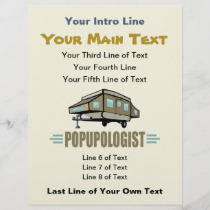 Flyer Reboque de Acampamento Humorístico Dobrável