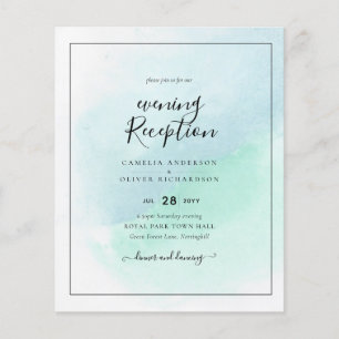 Flyer Recepção de casamento de chá All-in-1 do ORÇAM