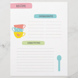 Flyer Recipe Template Page