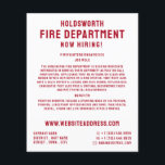 Flyer Recrutamento de Bombeiros Simplesmente Negativo<br><div class="desc">Simples,  Flyer de Recrutamento de Bombeiro da Loja de Cartão de visita.</div>