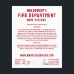 Flyer Recrutamento de Bombeiros Simplesmente Negativo<br><div class="desc">Simples,  Flyer de Recrutamento de Bombeiro da Loja de Cartão de visita.</div>