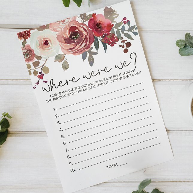 Flyer Red Blush Floral Rosa Game Onde Estávamos (Criador carregado)