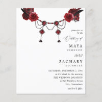 Red Floral e Crystal Weding