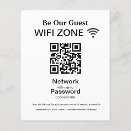 Flyer Rede Wifi | Código QR Internet Scan para Conectar
