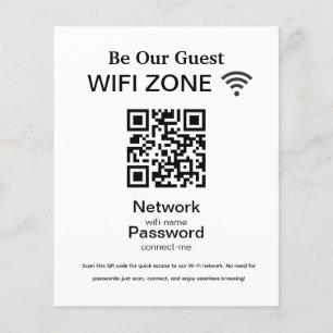 Flyer Rede Wifi   Código QR Internet Scan para Conectar