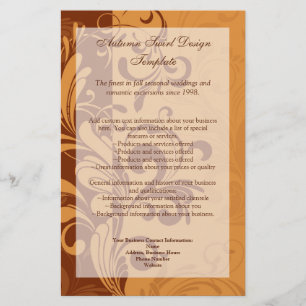 Flyer Redemoinho de Outono Dourado Quente