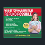 Flyer Reembolso de Preparação Fiscal (Preparador)<br><div class="desc">Esses modelos de folheto de reembolso de preparação fiscal personalizáveis são excelentes para a pequena empresa de preparação/contabilista de impostos.</div>