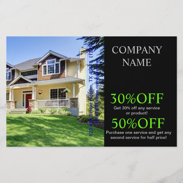 Flyer Reforma e remodelação de casa moderna Imóveis (Frente)