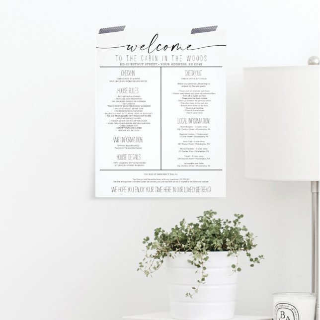 Flyer Regras da Casa do Guia de Boas-vindas do Aluguel d (Criador carregado)