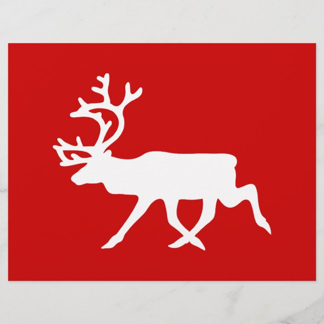 Flyer Reindeer Branco / Silhueta das Caraíbas (Verso)