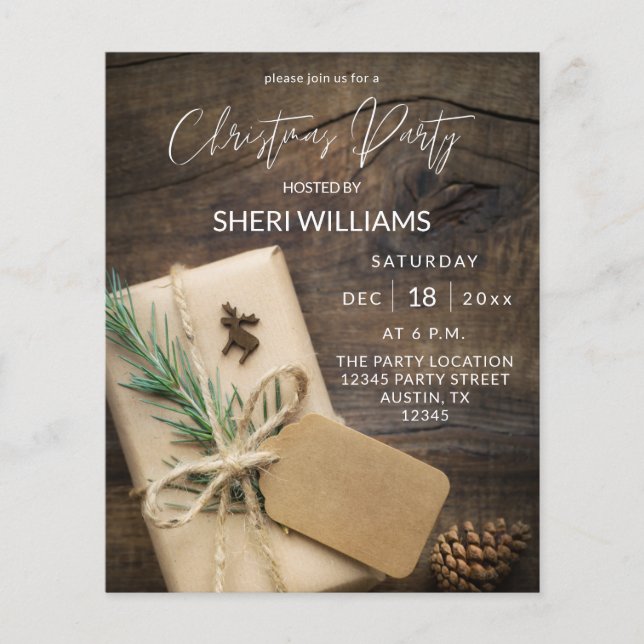 Flyer Reindeer de Orçamento e Festa de Natal Atual 2 (Frente)